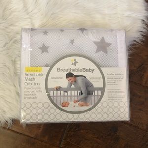 NEW Breathable Baby Mesh Crib Liner Starli…
